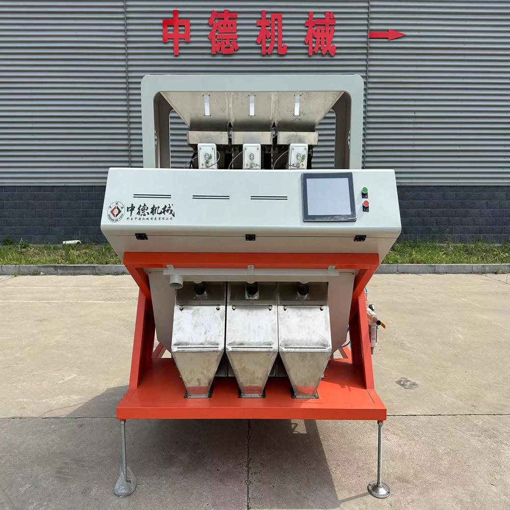 High Output 3 Chutes Color Sorter Online Ccd Factory Rice Color Sorter Machine Wheat Sesame Optical Infared Sorting Machine - Automation Grade: 1
