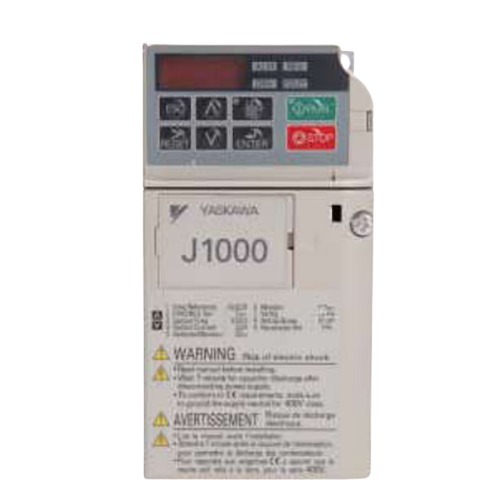 J 1000 Yaskawa AC Drive - ABS Plastic & Metal, 128x68x109 mm, White & Grey, 95% Efficiency | Panel Mounted, Integrated Dynamic Braking, Overload Protection, 7-Segment LED Display