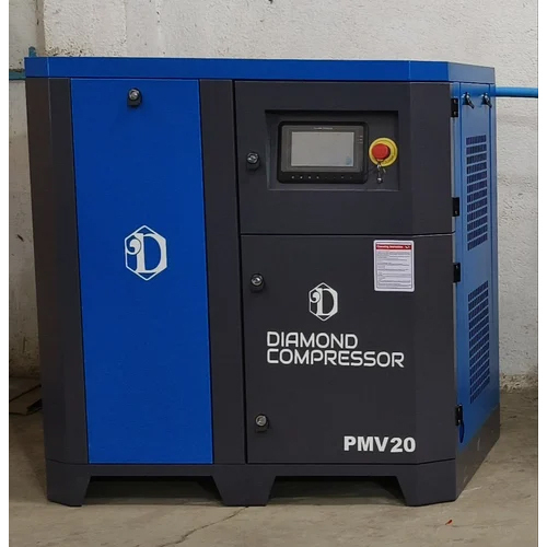 10 Hp Screw Compressor - Air Tank Capacity: 500 Liter (L)