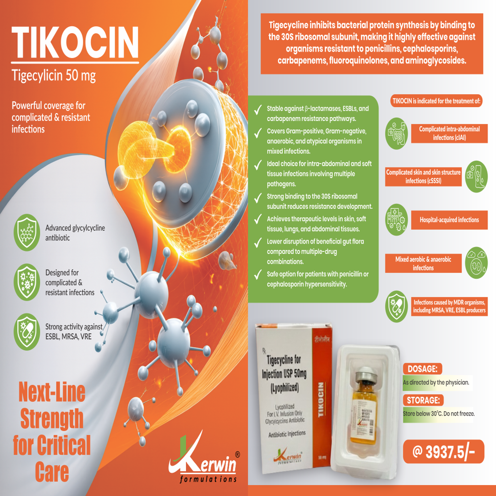 Tigecycline Injection IP 50 mg