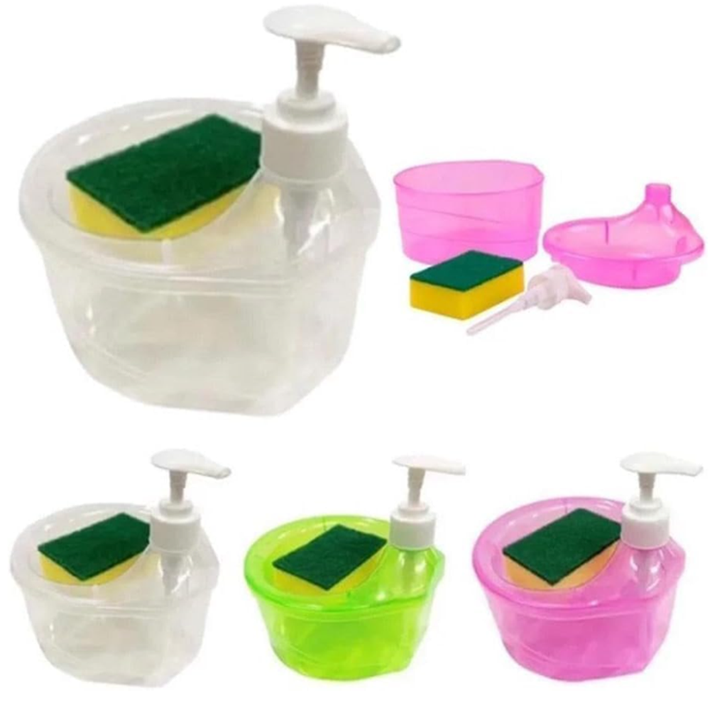 2 In 1 Double Layer Soap Dispenser - Capacity: 400 Milliliter (Ml)