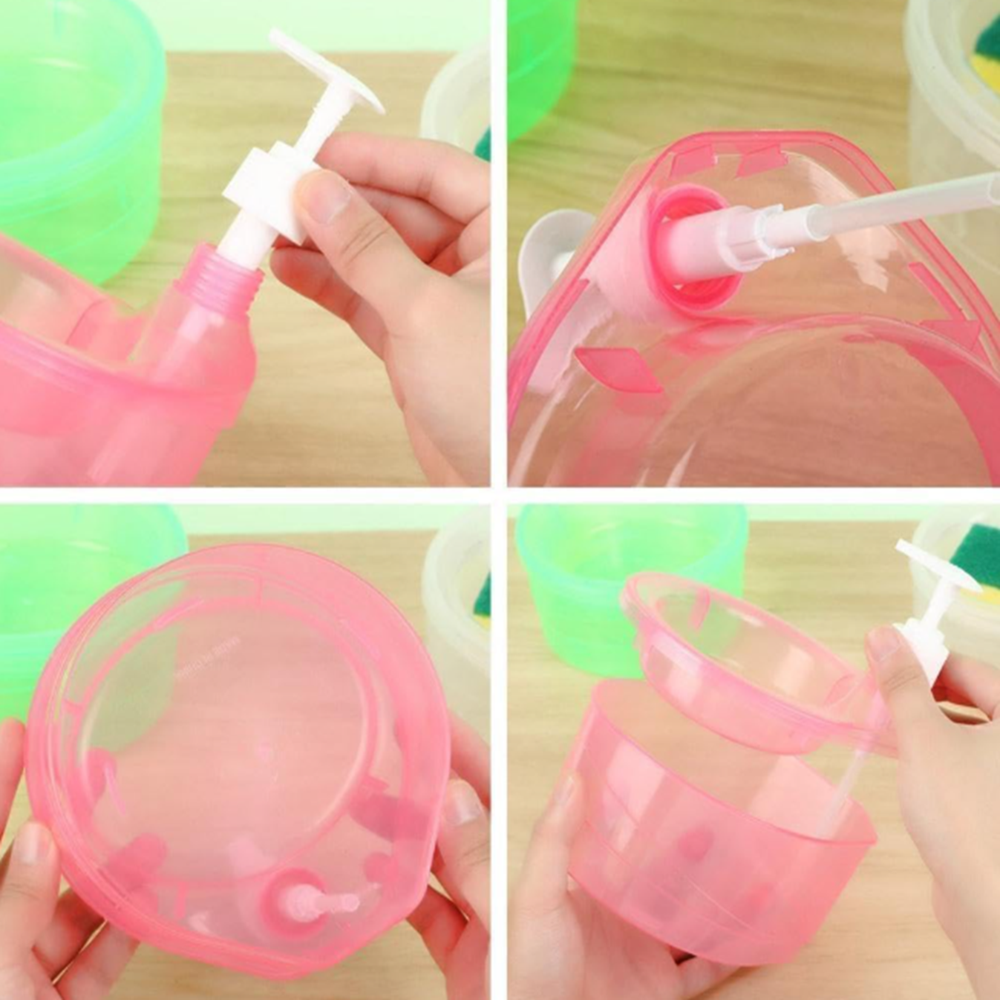 2 In 1 Double Layer Soap Dispenser - Capacity: 400 Milliliter (Ml)