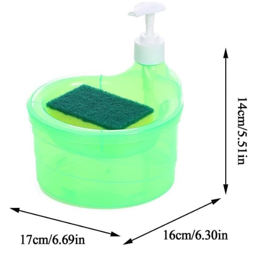 2 In 1 Double Layer Soap Dispenser - Capacity: 400 Milliliter (Ml)