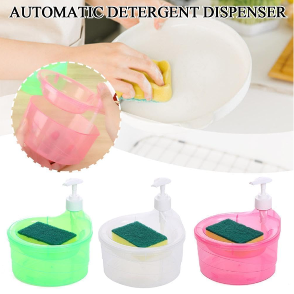 2 In 1 Double Layer Soap Dispenser - Capacity: 400 Milliliter (Ml)