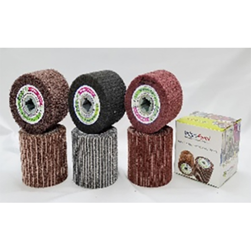 Metal Surface Finishing Wheel - 4 X 4 - Coating Type: Non-Woven Abrasive Grain