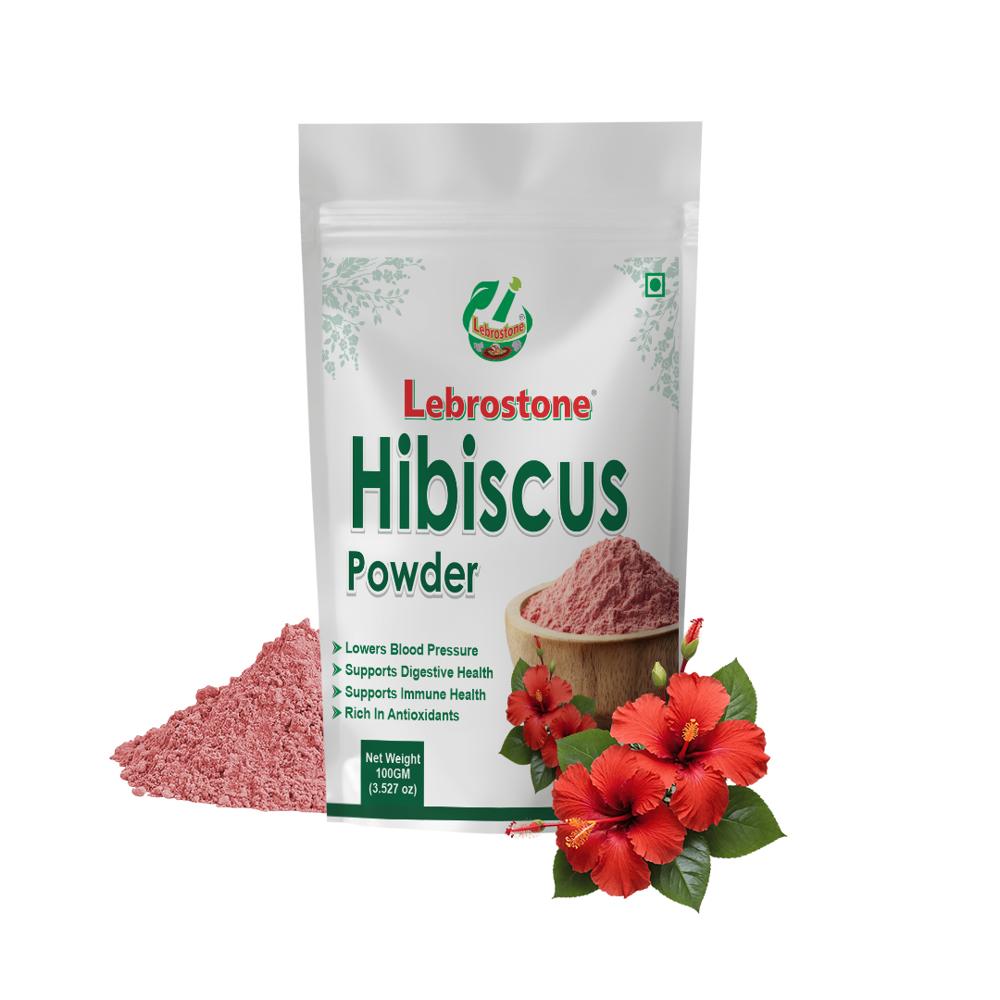 Lebrostone Hibiscus Rosa Sinensis Powder  Enhances Skin Elasticity, Promotes Even Skin Tone, Purifies Complexion, Moisturizes Skin|100g - Additives: Pure