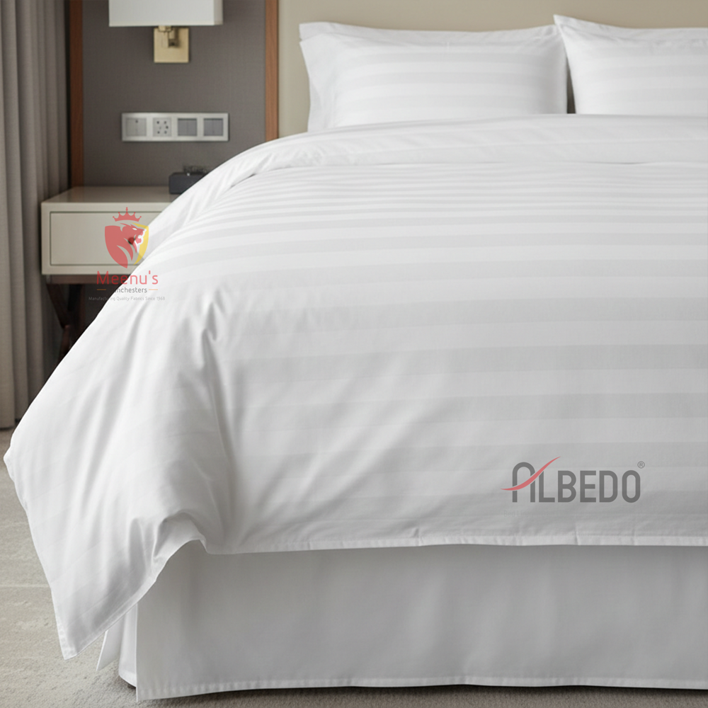 400 TC White Cotton Hotel Duvet Covers