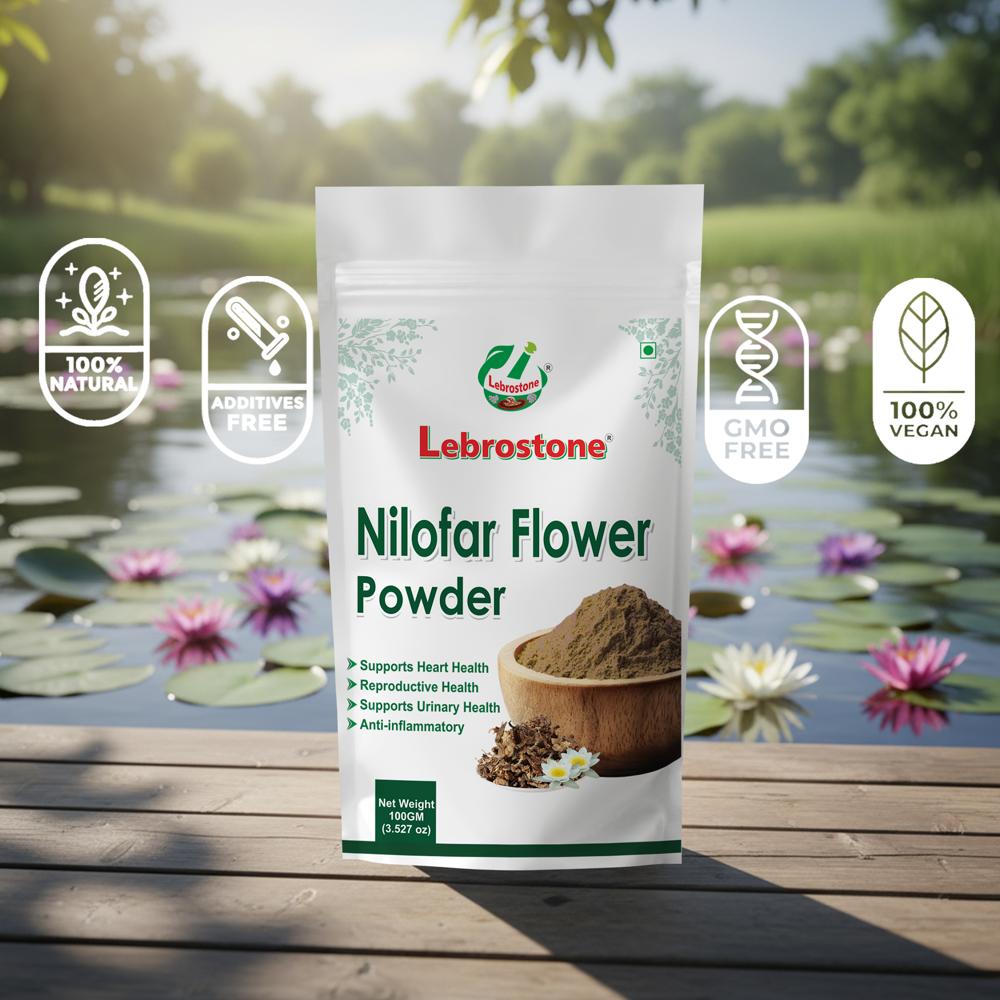 Lebrostone Nilofar Flower Powder for Immunity, Detox, Skin Glow, Digestion & Hair Care| (100g)
