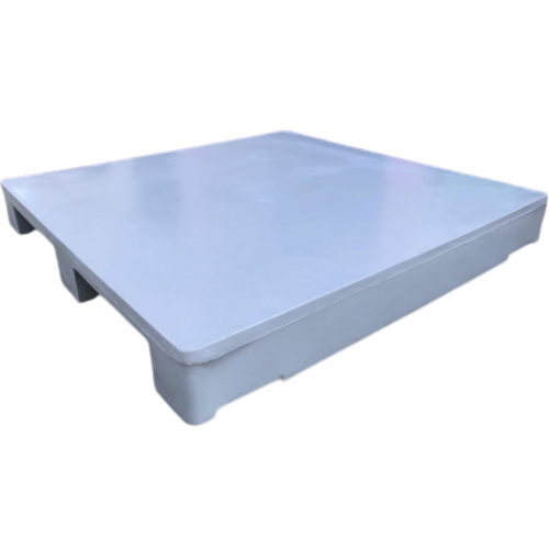 प्लेन टॉप प्लास्टिक पैलेट - रंग: नीला