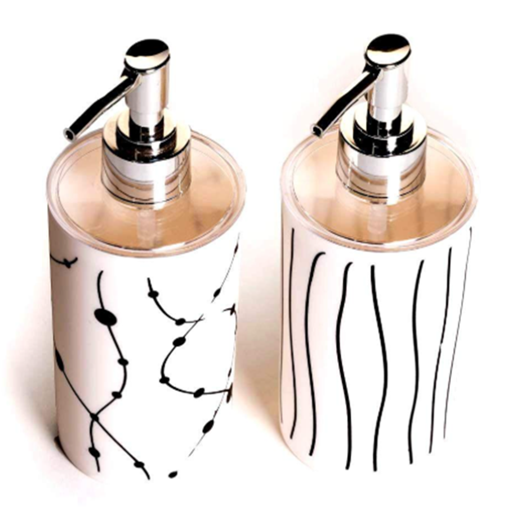 Zebra Print Soap Dispenser - Capacity: 350 Milliliter (Ml)