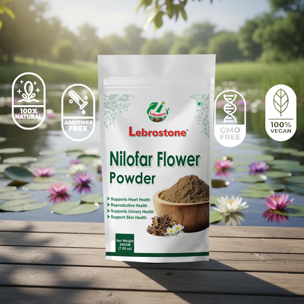 Lebrostone Nilofar Flower Powder for Immunity, Detox, Skin Glow, Digestion & Hair Care(200g)