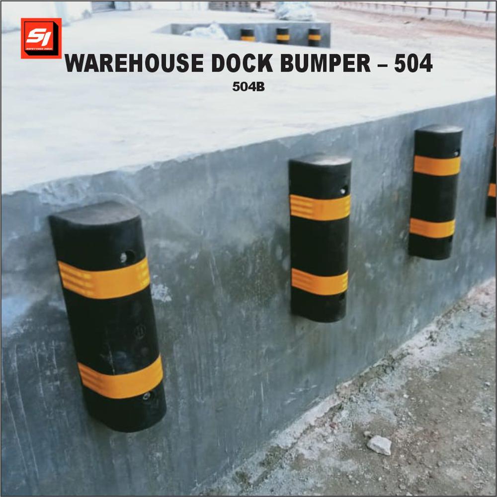 D Type Rubber Dock Bumper- 504b - Color: Black