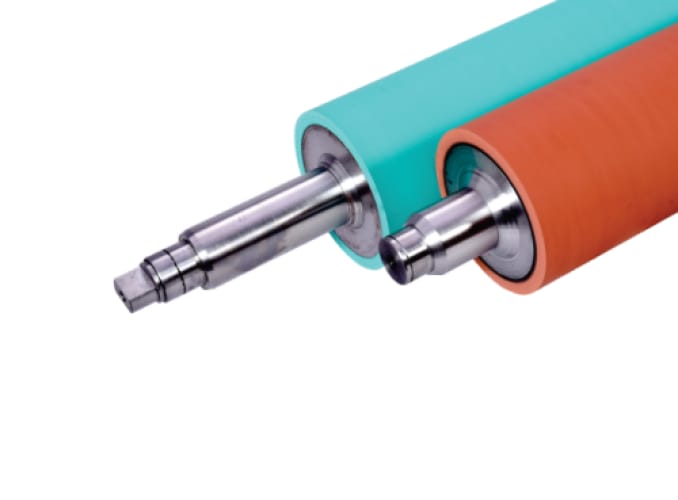 Solventless Roller - High-grade Steel Core, 150-500mm Diameter, Black, 65-75 Shore A Rubber, Cnc Precision Ground, 0.01mm Tolerance, Up To 2000kg Load