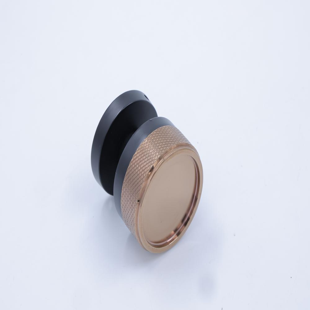Door Knob - Color: Black Rose Gold