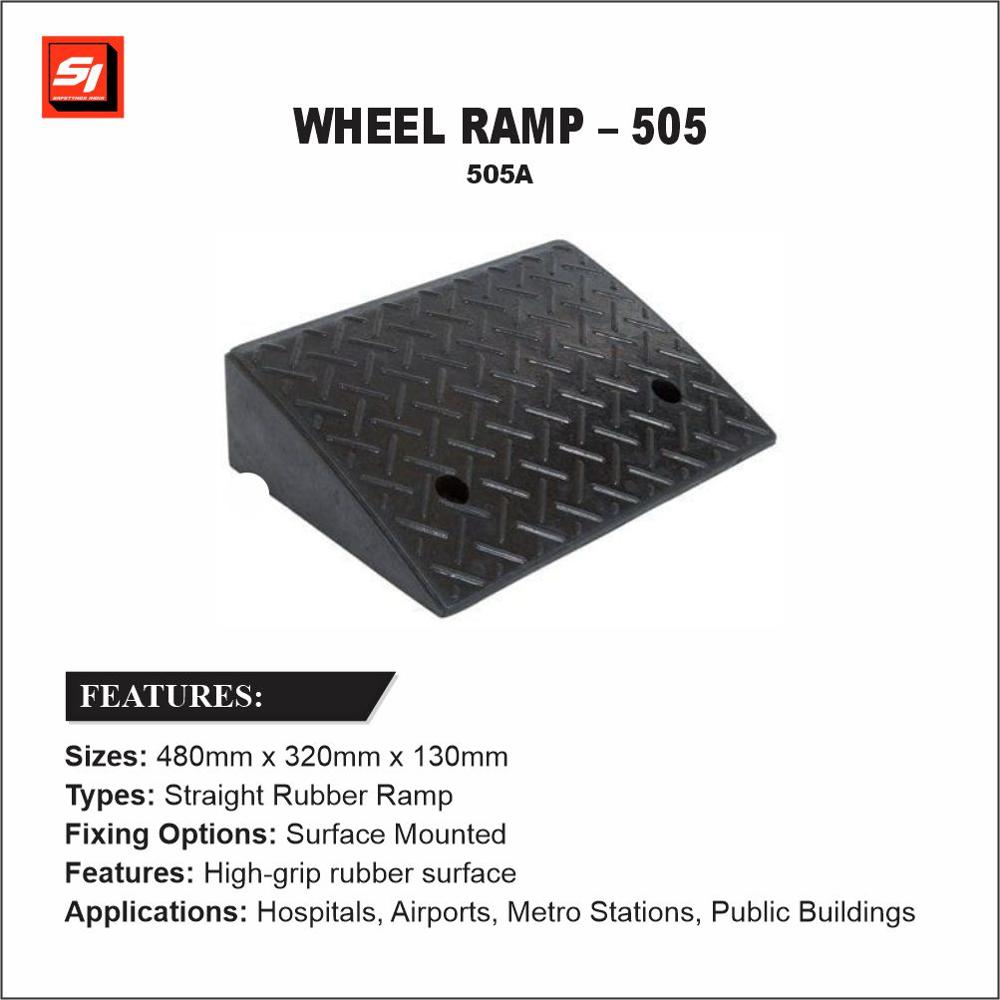 Rubber Wheel Ramp - 505a - Color: Black