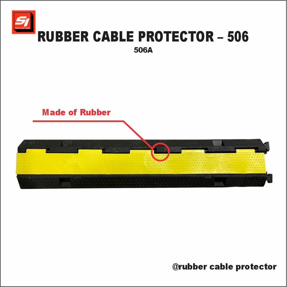 Rubber Cable Protector 1 Channel - 506a - Color: Black & Yellow