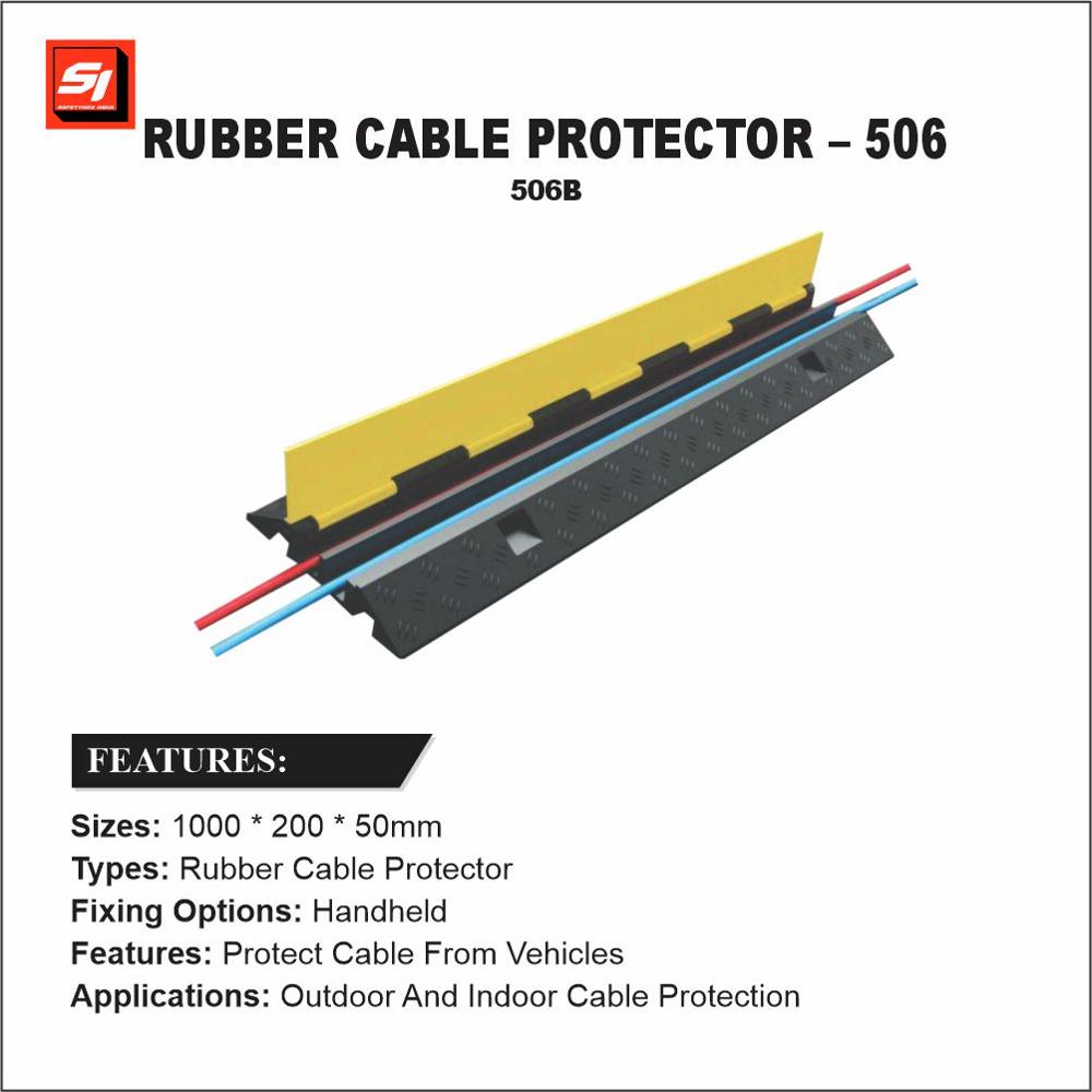 Rubber Cable Protector 2 Channel - 506b - Color: Black And Yellow