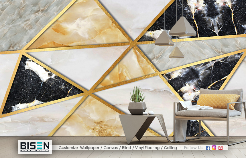 Modern Geometric Wallpaper - Material: Non Woven