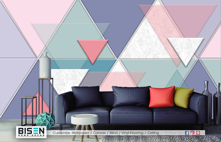 Modern Geometric Wallpaper - Material: Non Woven