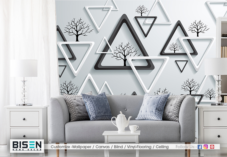 Modern Geometric Wallpaper - Material: Non Woven