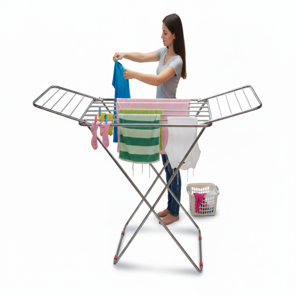 Cloth Drying Rack - Color: Silver