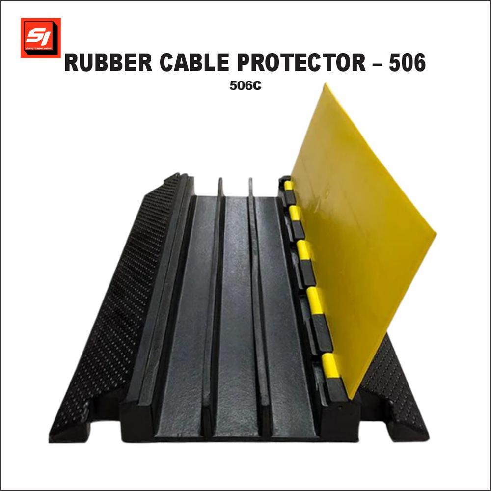 Rubber Cable Protector 3 Channel - 506c - Color: Black And Yellow