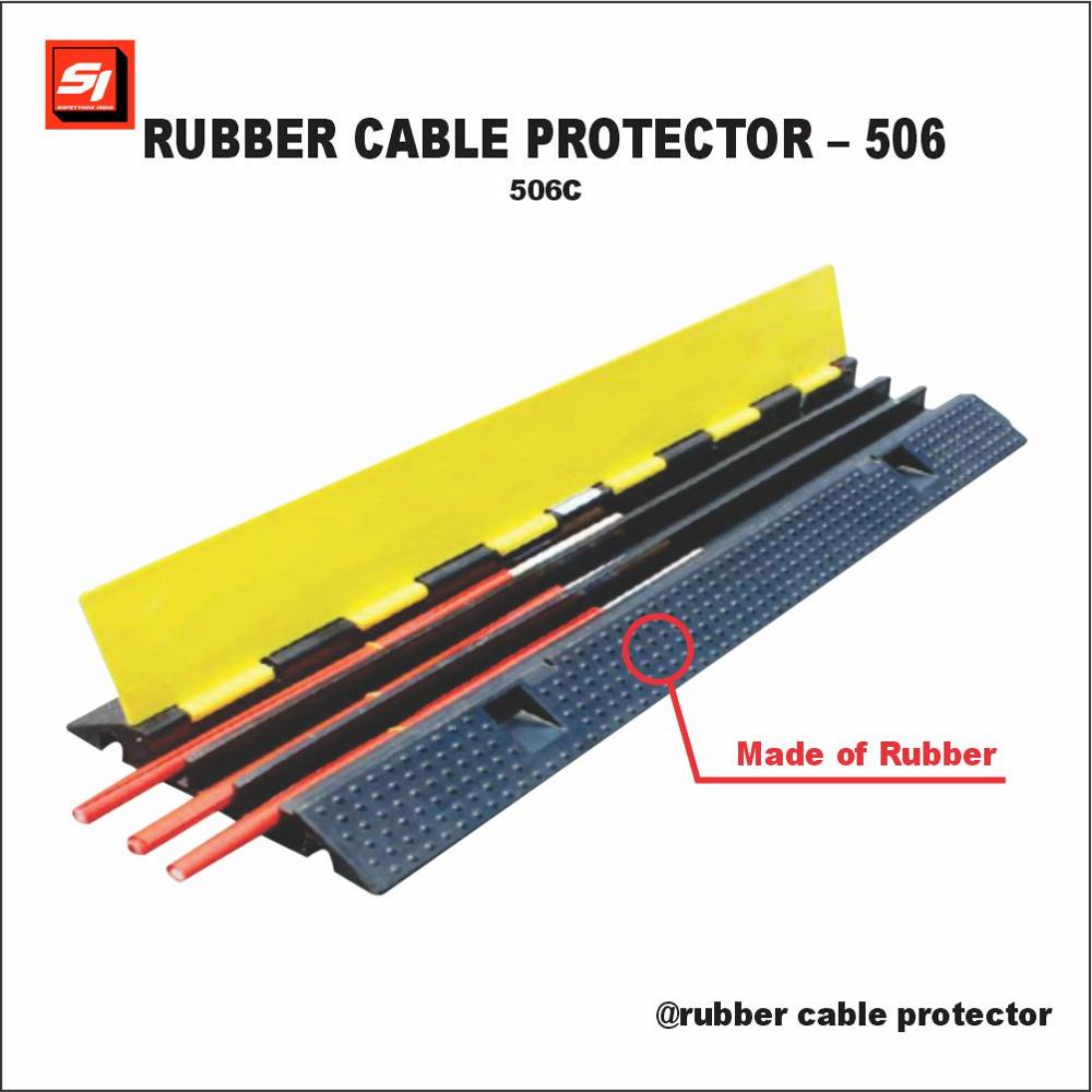 Rubber Cable Protector 3 Channel - 506c - Color: Black And Yellow
