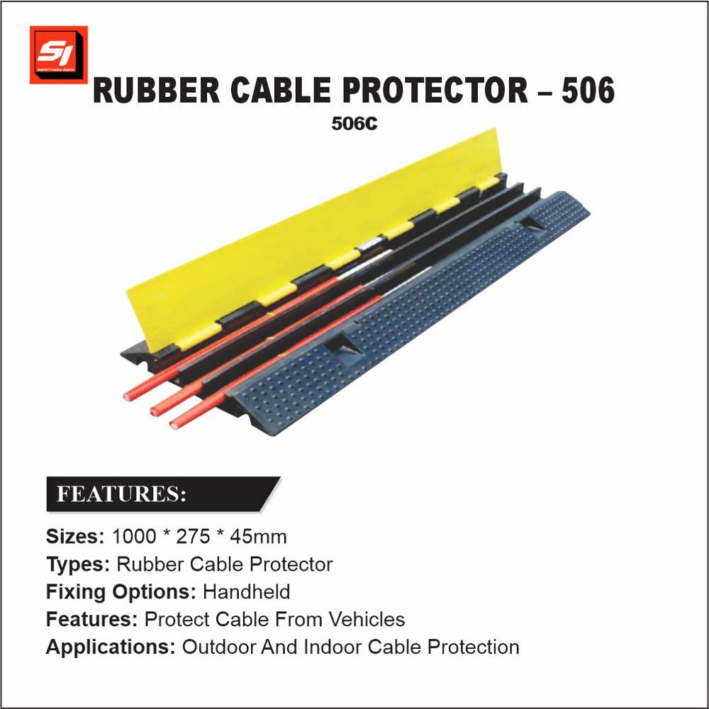 Rubber Cable Protector 3 Channel - 506c - Color: Black And Yellow