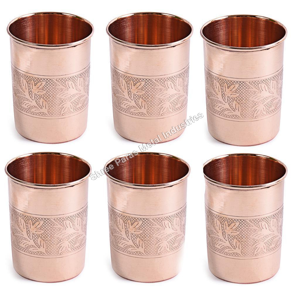 6 Pcs Copper Glass Set