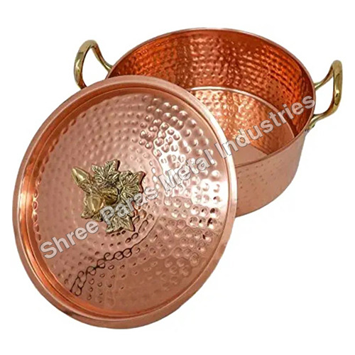 SPM-214 Copper Cookware Pot with Brass Handles