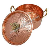 Spm-214 Copper Cookware Pot With Brass Handles