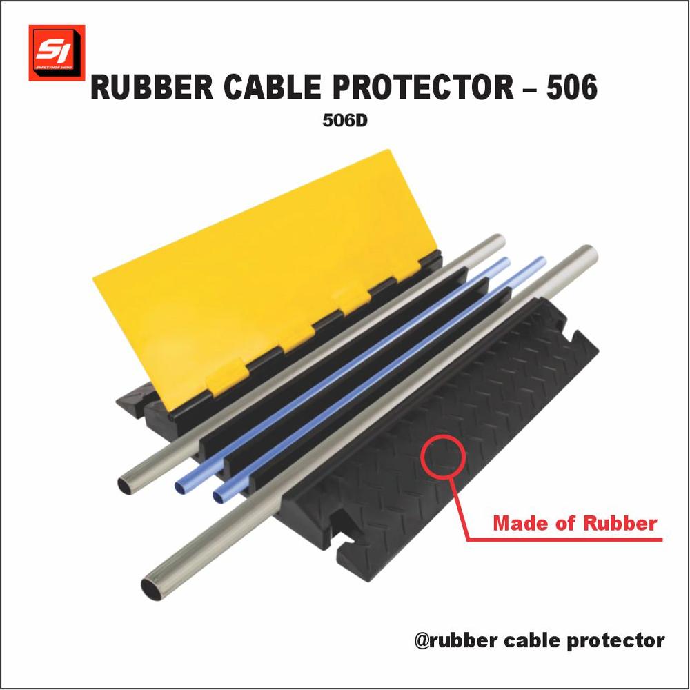Rubber Cable Protector 4 Channel - 506d - Color: Black And Yellow