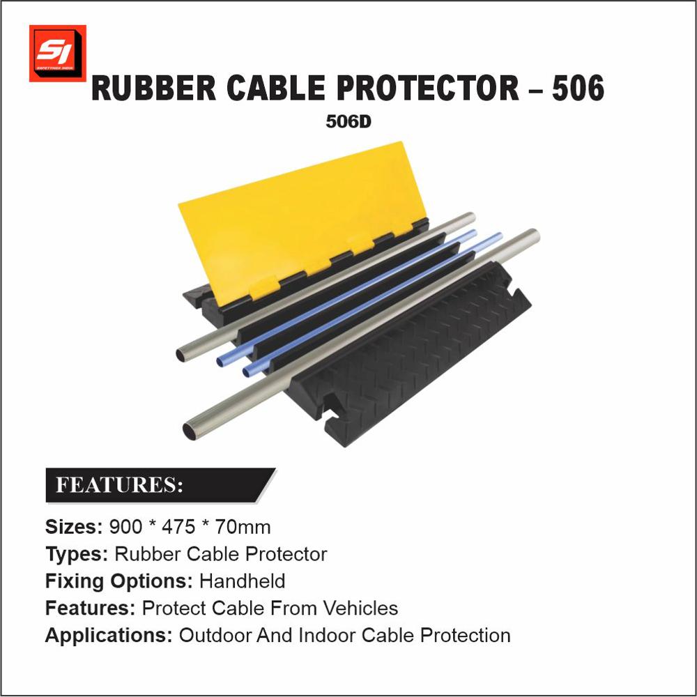 Rubber Cable Protector 4 Channel - 506d - Color: Black And Yellow
