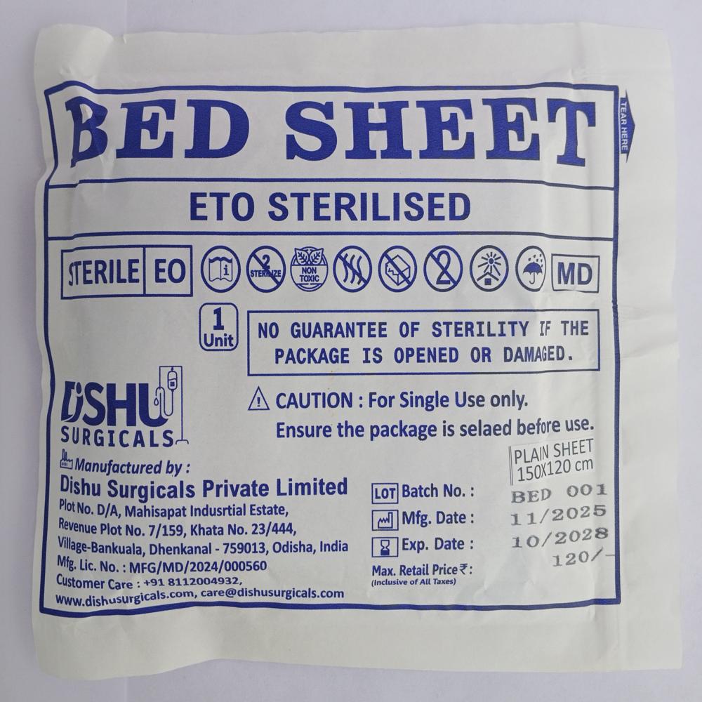 Pe Plain Sheet (Bed Sheet) - Color: Blue