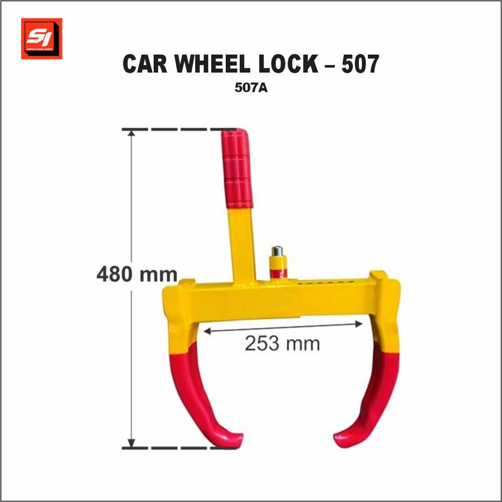 Car Wheel Lock - 507a - Color: Yellow And Orange