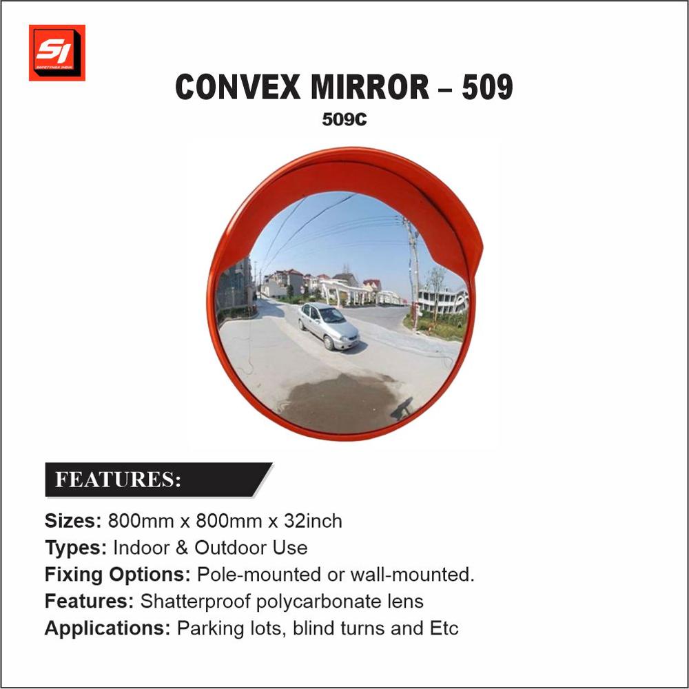 Traffic Convex Mirror 32 Inch 80 Cm - 509c - Color: Red