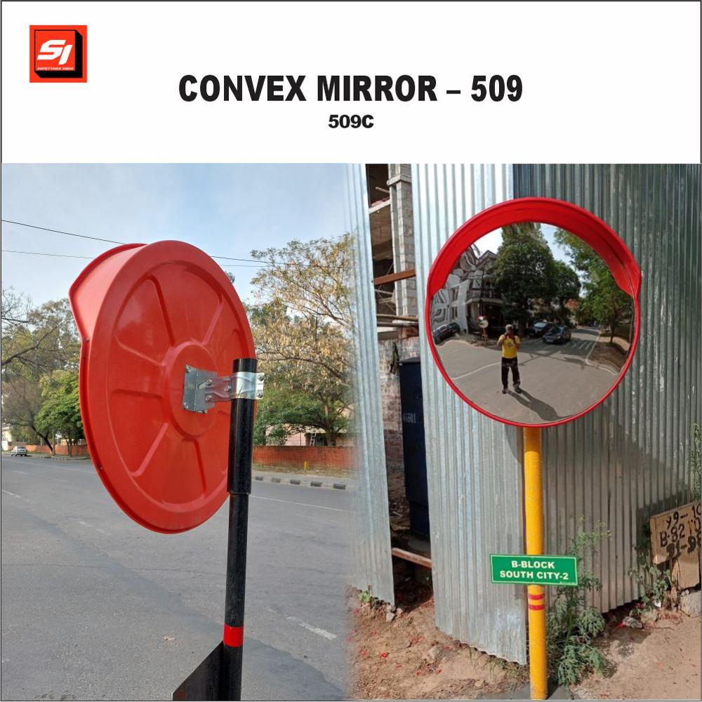 Traffic Convex Mirror 32 Inch 80 Cm - 509c - Color: Red