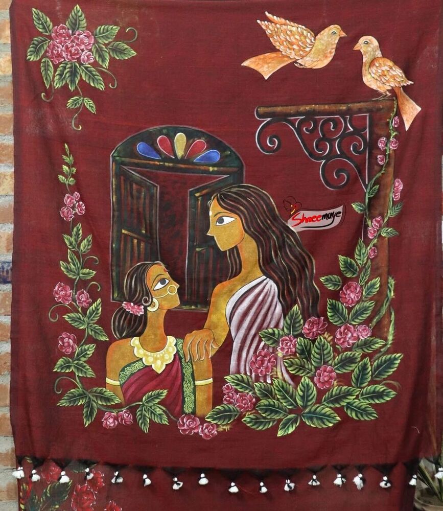 Chokher Bali Hand Painted Khadi Saree