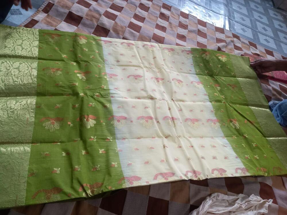 3D Cotton Tant Banarasi Saree