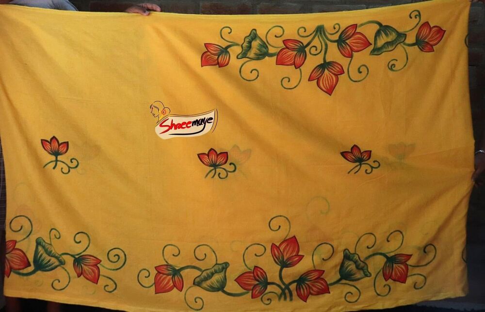 Veena Vadini Hand Painted Khadi Saree