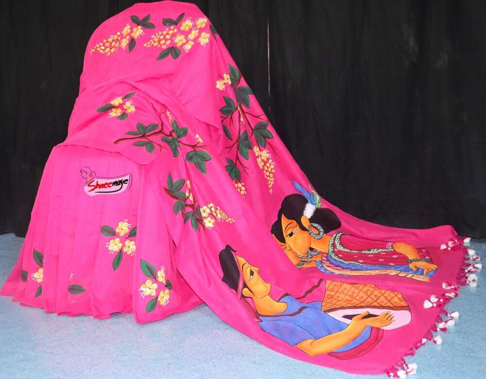 Tapa Tini Hand Painted Khadi Saree