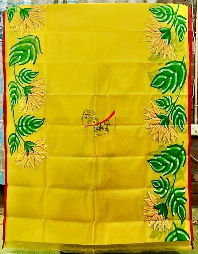Suryamukhi Hand Painted Cotton Saree