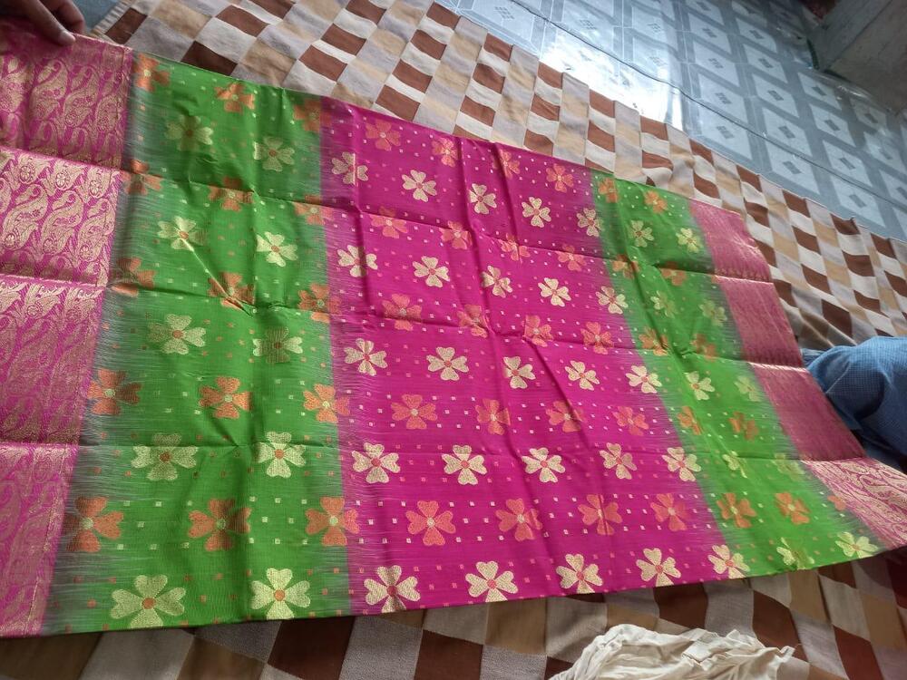 3D Cotton Banarasi Saree