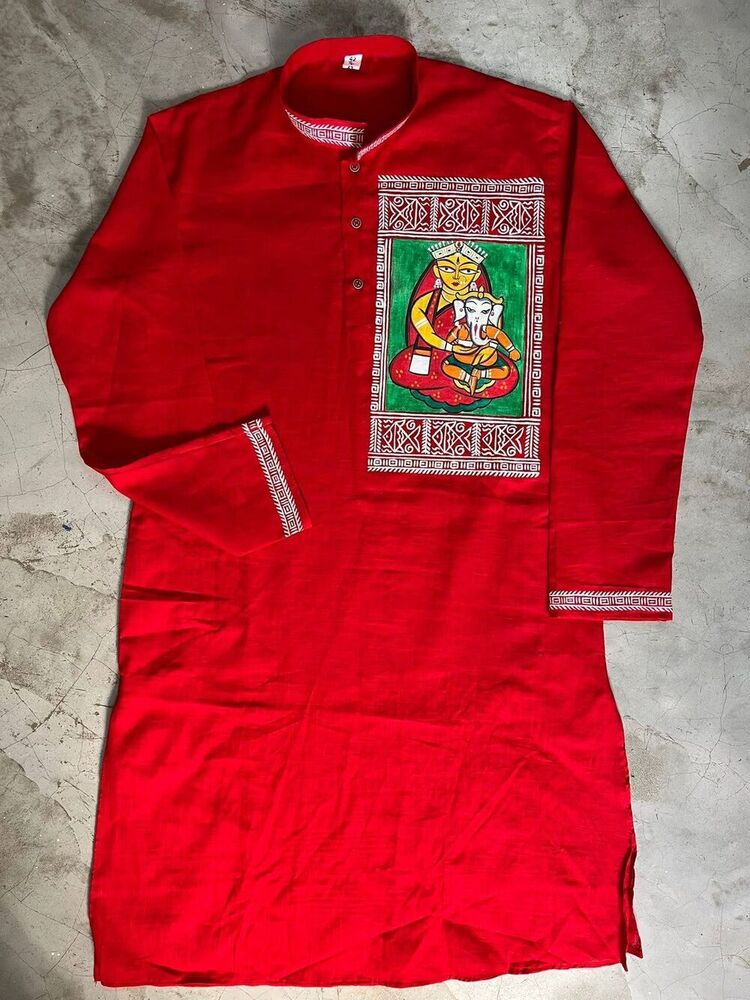 Hand Painted Dhoti Kurta Set