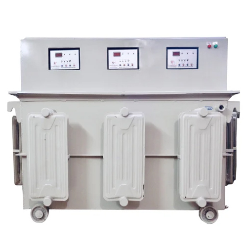 3 Phase Oil Cooled Servo Voltage Stabilizer - Analog Display, High Efficiency | Optimized For Dbw Applications In Manufacturing, Healthcare, It & Telecommunications