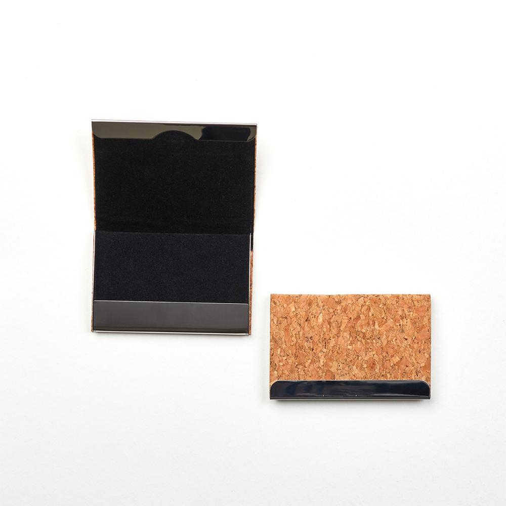 Premium Cork & Metal Business Card Holder (SS-707)