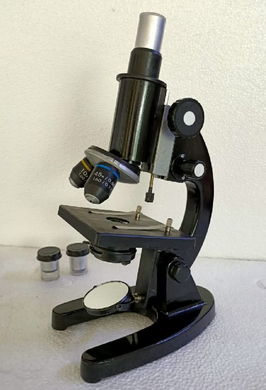 Student Microscope - Heavy Cast Body With 10x & 40x Objective Lenses, 10x Eyepiece, Stage Plate With Slide Clip | Ideal For Educational Use