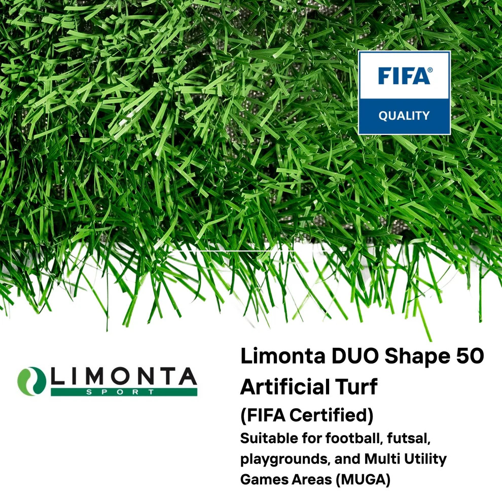 Artificial Turf Grass - Limonta Sport DUO Shape 50 (FIFA Certified Artificial Turf), 50mm