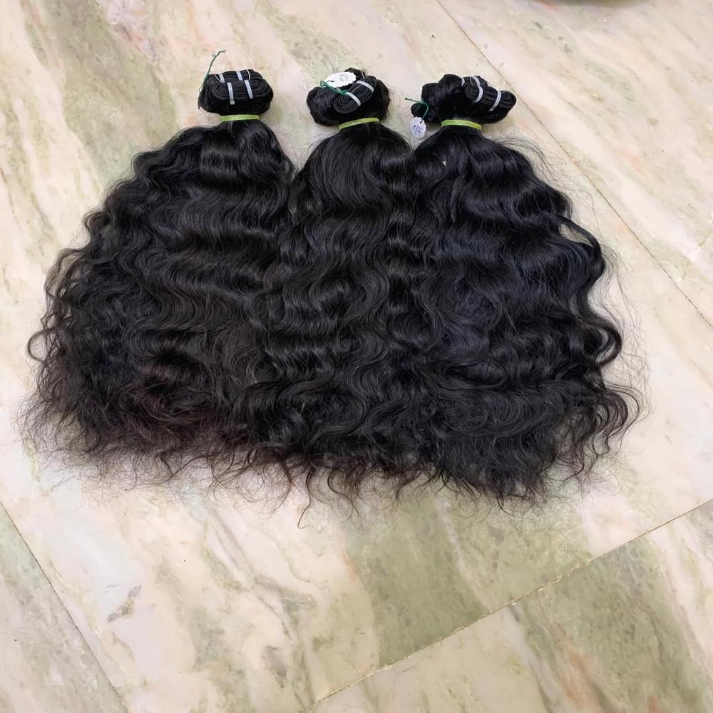 Raw Curly Human Hair Bundles Weaves Unprocessed Indian Hair