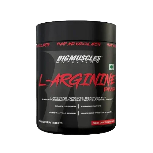 Big Muscles LArginine 30 Servings Advanced Nitric Oxide Booster for Muscle Pump Strength Endurance